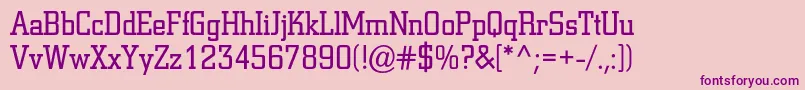 Coliseumc Font – Purple Fonts on Pink Background