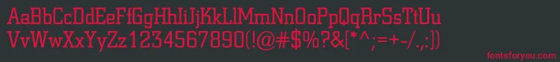 Coliseumc Font – Red Fonts on Black Background