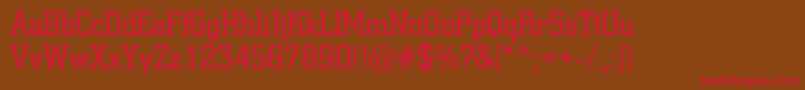 Coliseumc Font – Red Fonts on Brown Background