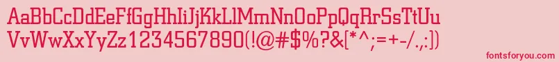 Coliseumc Font – Red Fonts on Pink Background