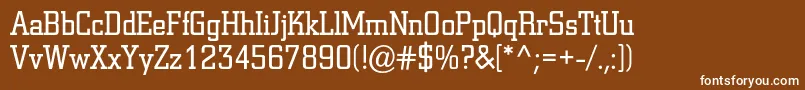 Coliseumc Font – White Fonts on Brown Background