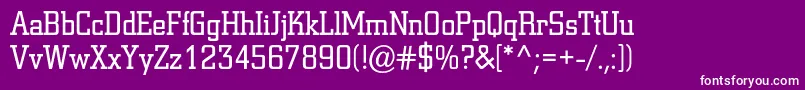 Coliseumc Font – White Fonts on Purple Background