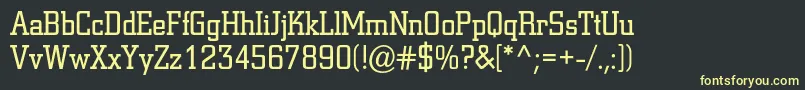 Coliseumc Font – Yellow Fonts on Black Background