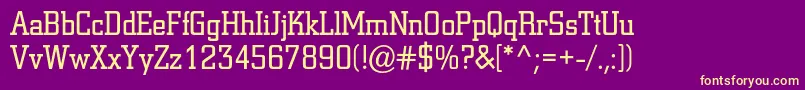 Coliseumc Font – Yellow Fonts on Purple Background