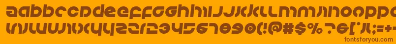 Kovacssemital Font – Brown Fonts on Orange Background