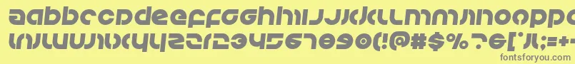 フォントKovacssemital – 黄色の背景に灰色の文字