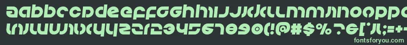 フォントKovacssemital – 黒い背景に緑の文字
