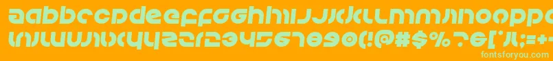 Kovacssemital Font – Green Fonts on Orange Background