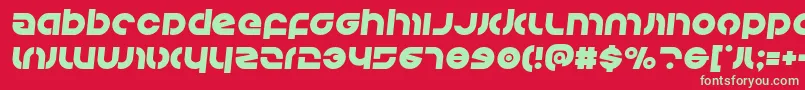 Kovacssemital Font – Green Fonts on Red Background