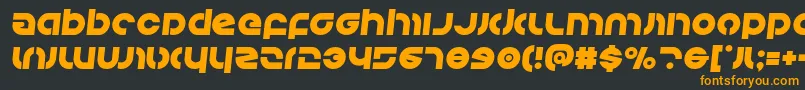 フォントKovacssemital – 黒い背景にオレンジの文字