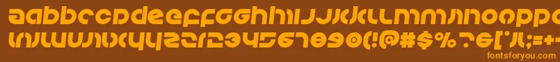 Kovacssemital Font – Orange Fonts on Brown Background