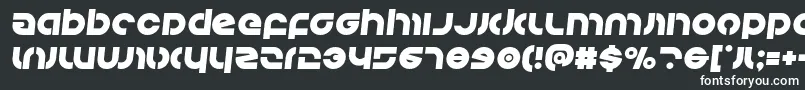 フォントKovacssemital – 黒い背景に白い文字