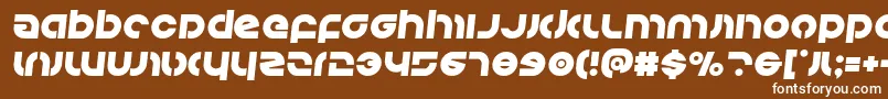 フォントKovacssemital – 茶色の背景に白い文字