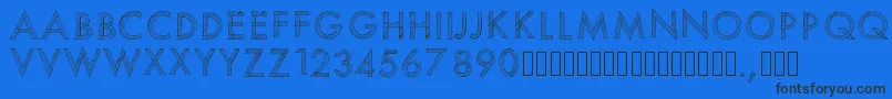 Pwscratchedfont Font – Black Fonts on Blue Background