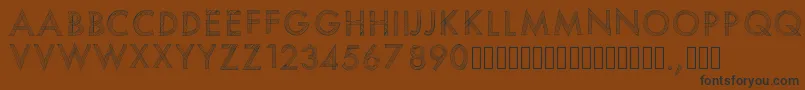 Pwscratchedfont-fontti – mustat fontit ruskealla taustalla