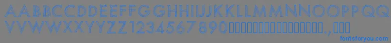 フォントPwscratchedfont – 灰色の背景に青い文字