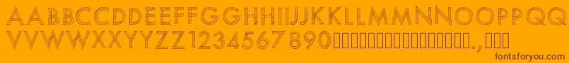 Police Pwscratchedfont – polices brunes sur fond orange