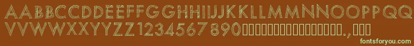 Шрифт Pwscratchedfont – зелёные шрифты на коричневом фоне