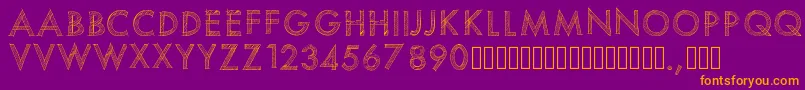 Pwscratchedfont-fontti – oranssit fontit violetilla taustalla