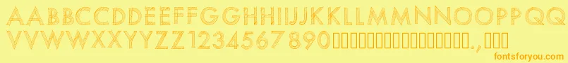 fuente Pwscratchedfont – Fuentes Naranjas Sobre Fondo Amarillo