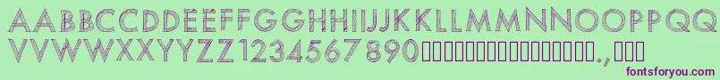 Pwscratchedfont Font – Purple Fonts on Green Background