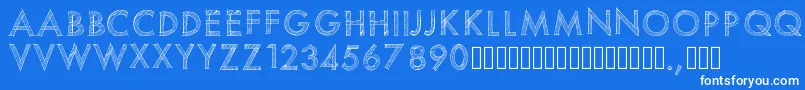 Pwscratchedfont Font – White Fonts on Blue Background