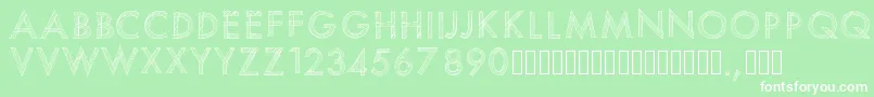 Fonte Pwscratchedfont – fontes brancas em um fundo verde