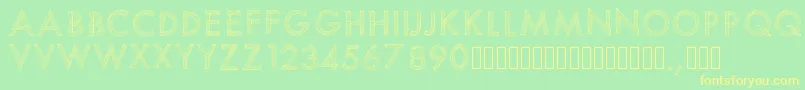 Шрифт Pwscratchedfont – жёлтые шрифты на зелёном фоне
