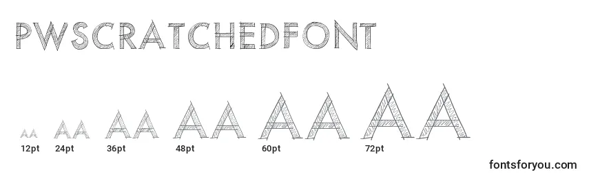 Pwscratchedfont Font Sizes