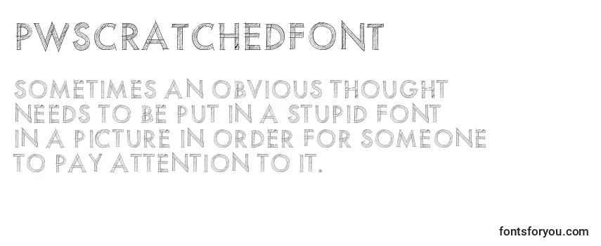 Pwscratchedfont Font