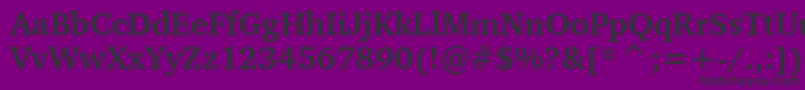 Шрифт CharterBoldBt – чёрные шрифты на фиолетовом фоне