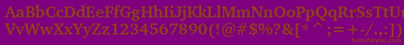 CharterBoldBt Font – Brown Fonts on Purple Background