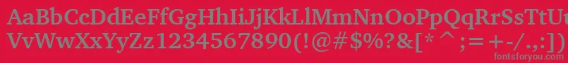 CharterBoldBt Font – Gray Fonts on Red Background