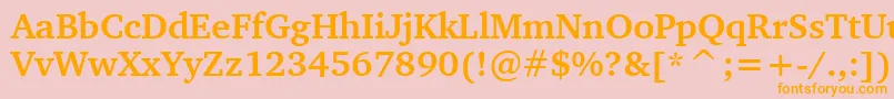 CharterBoldBt Font – Orange Fonts on Pink Background