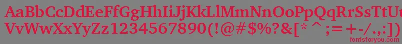 CharterBoldBt Font – Red Fonts on Gray Background