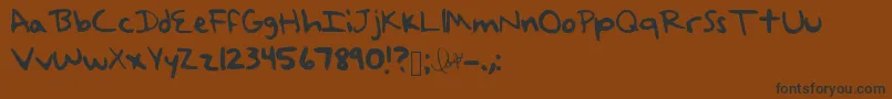 TaylorSwiftHandwriting Font – Black Fonts on Brown Background