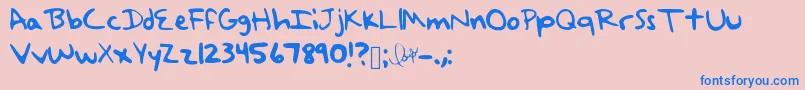 fuente TaylorSwiftHandwriting – Fuentes Azules Sobre Fondo Rosa