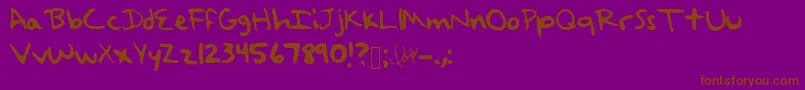 TaylorSwiftHandwriting-Schriftart – Braune Schriften auf violettem Hintergrund