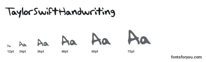 Размеры шрифта TaylorSwiftHandwriting