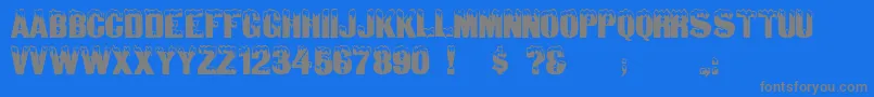 Weitere Informationen zur Snowcaps-Schriftart Snowcaps-Schriftart – Graue Schriften auf blauem Hintergrund