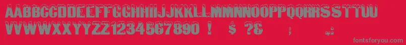 Snowcaps Font – Gray Fonts on Red Background