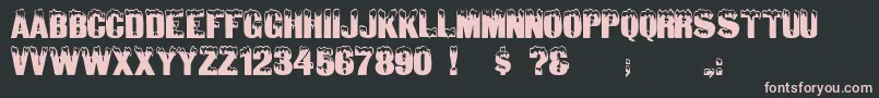 Snowcaps Font – Pink Fonts on Black Background