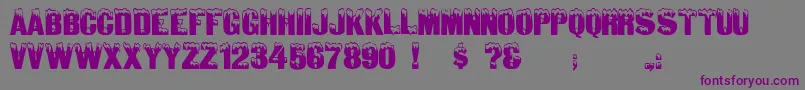 Snowcaps Font – Purple Fonts on Gray Background