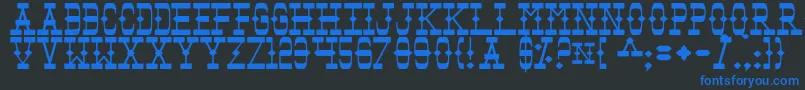 Tomb Font – Blue Fonts on Black Background