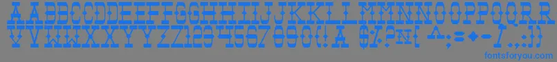 Tomb Font – Blue Fonts on Gray Background