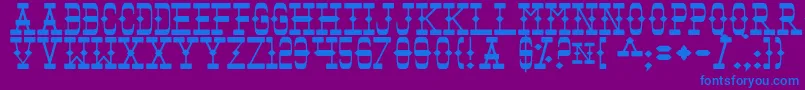 Шрифт Tomb – синие шрифты на фиолетовом фоне