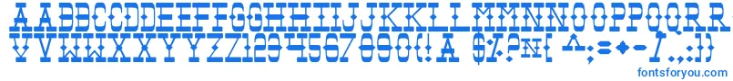 Tomb Font – Blue Fonts on White Background