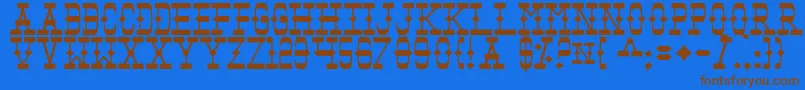 Tomb Font – Brown Fonts on Blue Background