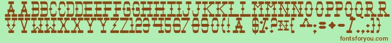 Tomb Font – Brown Fonts on Green Background