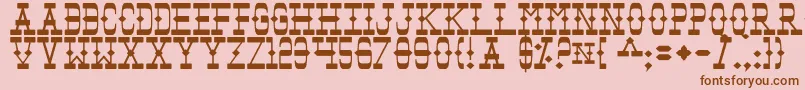 フォントTomb – ピンクの背景に茶色のフォント
